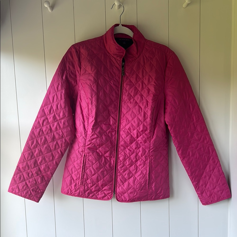 Brooks Brothers Pink Puffer Jacket with Diamond Quilting